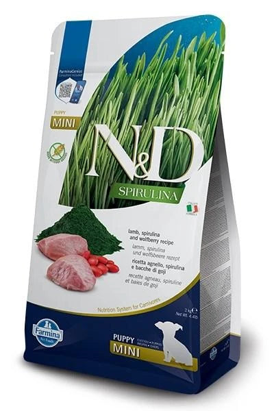 Farmina N&D Spirulina Puppy Mini Agneau 2 kg