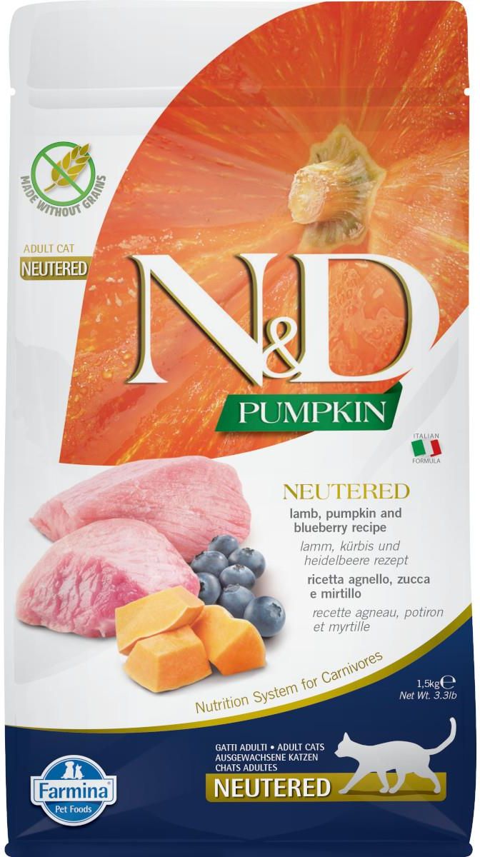 FARMINA N&D Adult Pumpkin Neutered Agneau Myrtille