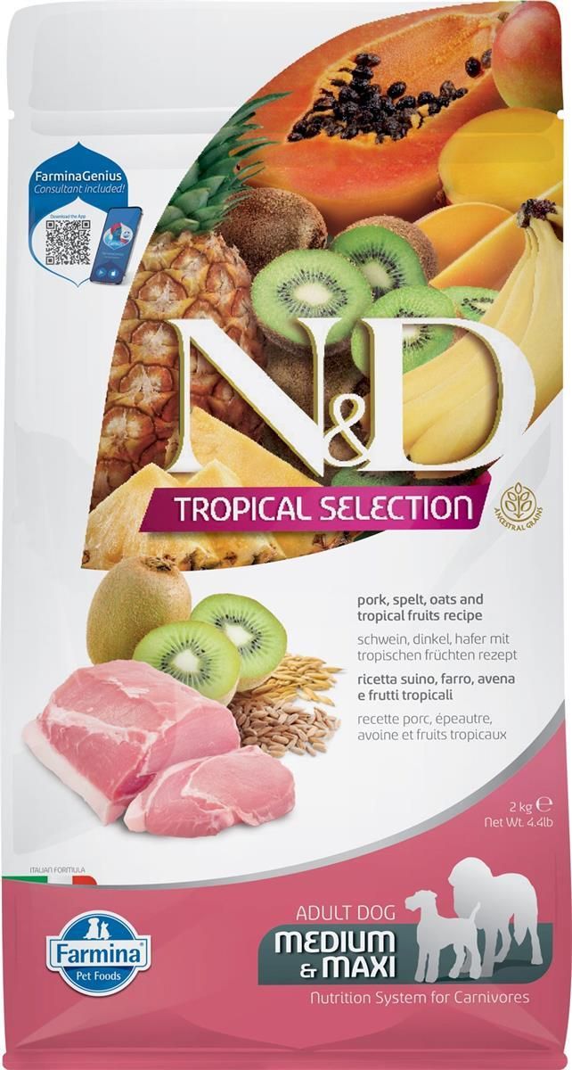 FARMINA N&D Tropical Selection Porc Chien Adult Med/Max