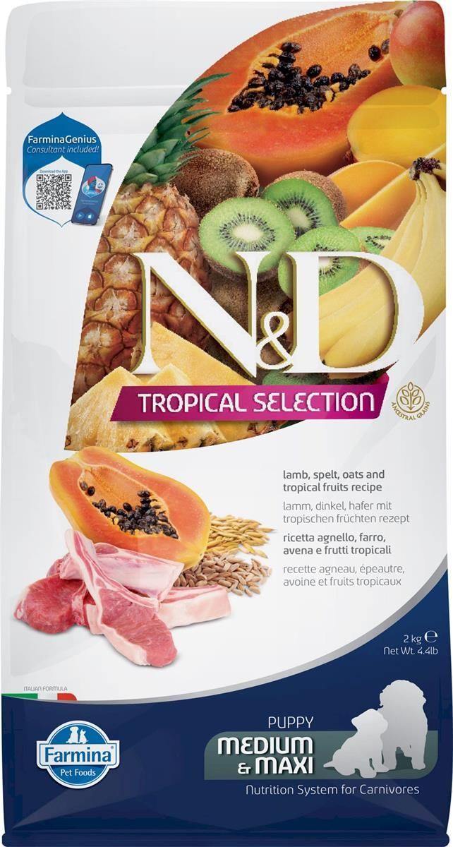 FARMINA N&D Tropical Selection Puppy Medium & Maxi Agneau