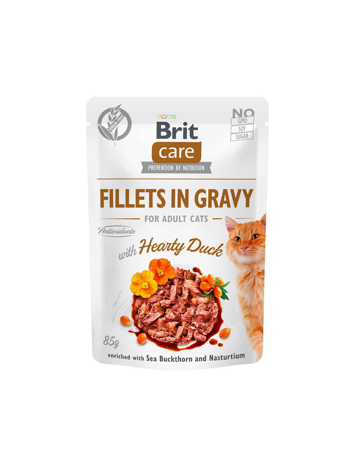 Brit Care Cat Fillets in Gravy with Hearty Duck 85g