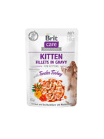 Brit Care Cat Kitten Fillets in Gravy with Tender Turkey 85g