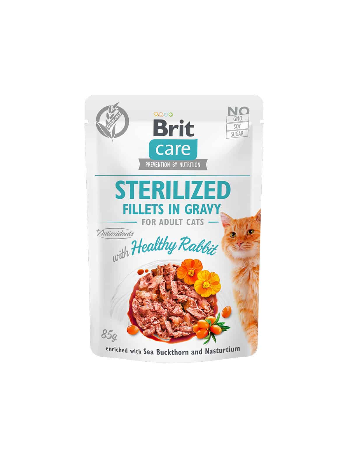 Brit Care Cat Fillets in Gravy with Healthy Rabbit Sterilized 85g