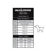 MILK & PEPPER Zenith Harness Straps - guide des tailles