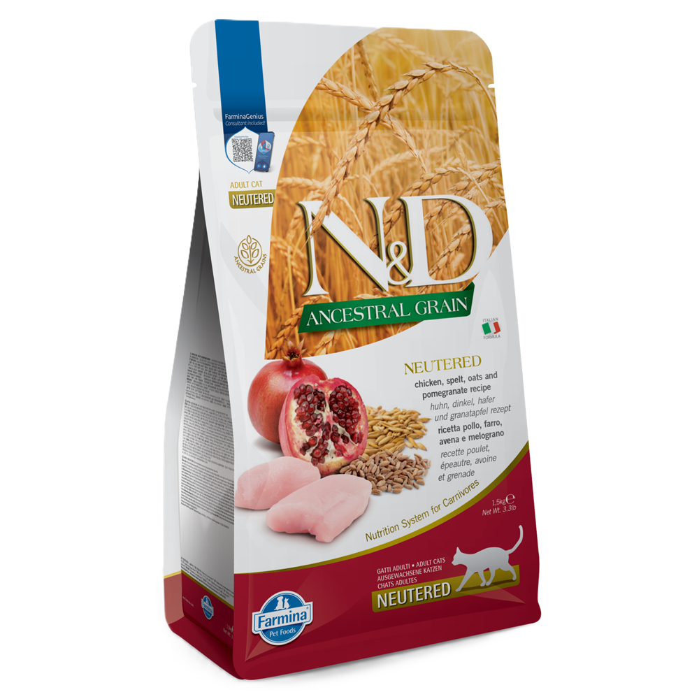 Farmina N&D Ancestral Grain Chat Stérilisé Poulet 1.5 kg