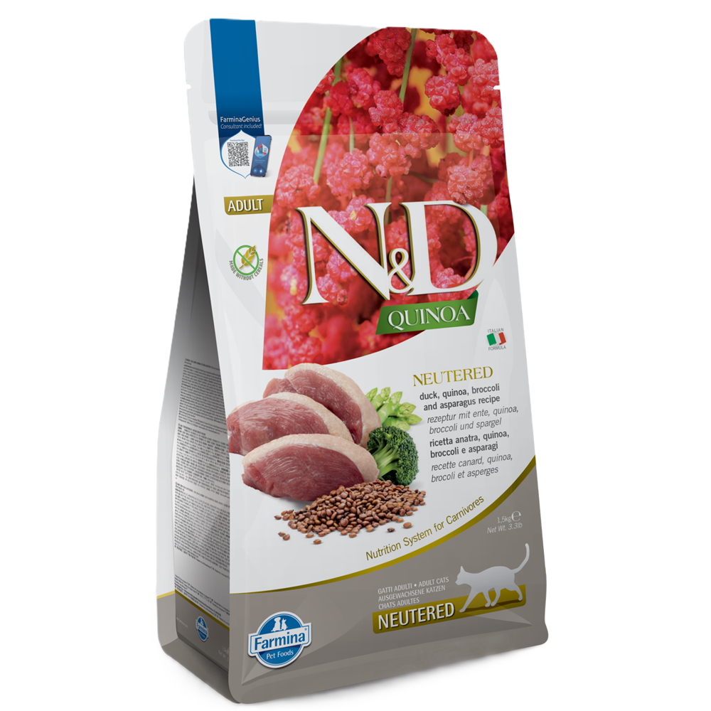Farmina N&D Quinoa Chat Neutered Canard 1.5 kg