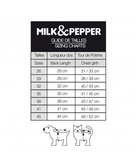 MILK & PEPPER Babord Raincoat - guide des tailles