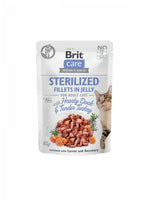 Brit Care Cat Fillets in Jelly with Hearty Duck & Tender Turkey Sterilized 85g