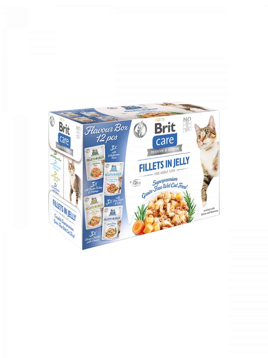 Brit Care Cat Flavour box Fillet in Jelly 4*3 pces