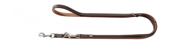 Laisse Porto pour chien en Cuir Brun/Cognac