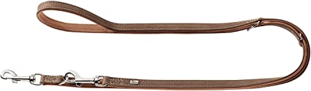 Laisse Porto pour chien en Cuir Tabac/Cognac
