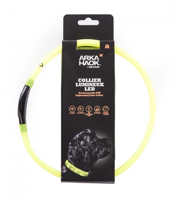 ARKA HAOK Collier Lumineux Jaune 2,5x65 cm