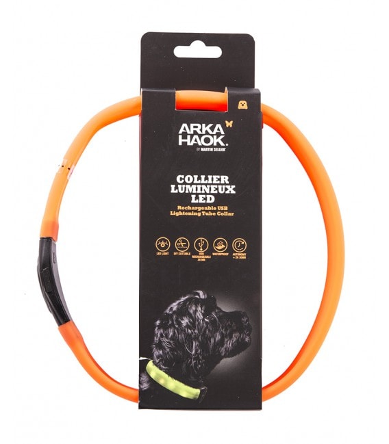 ARKA HAOK Collier Lumineux Orange 2,5x65 cm