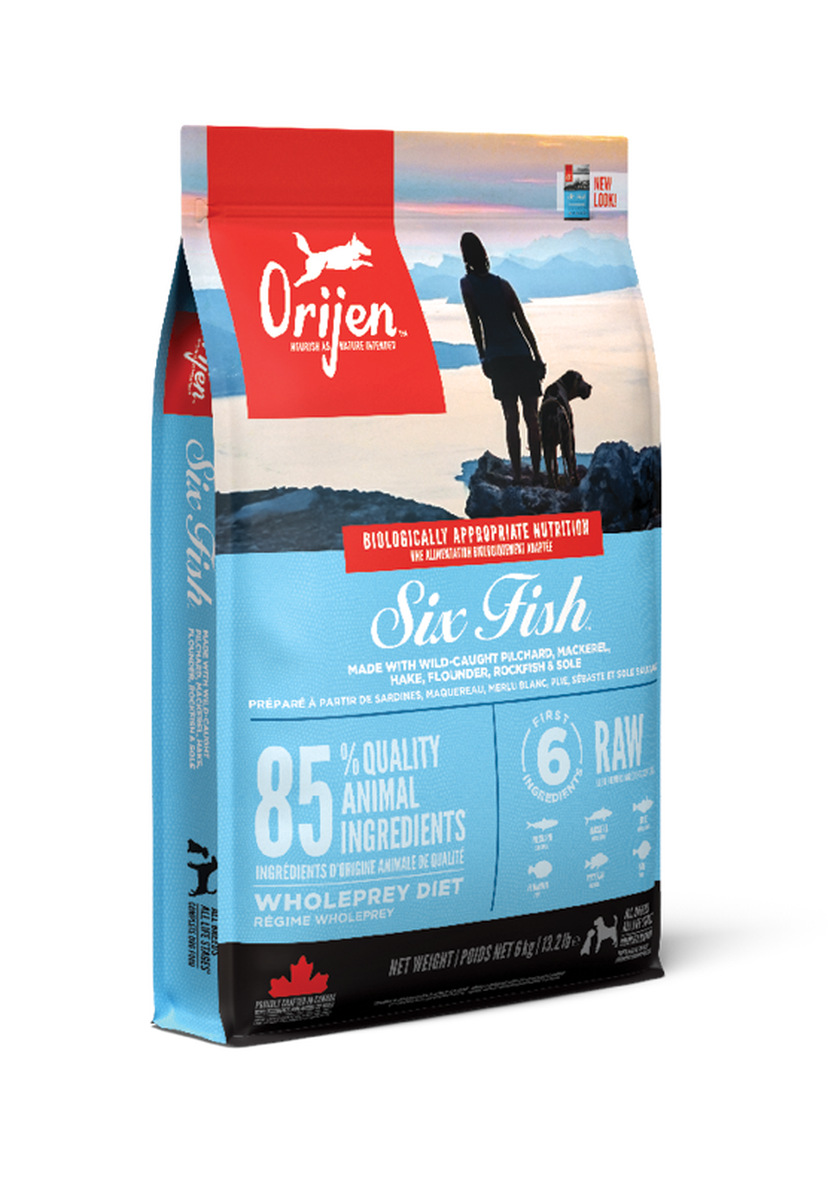 ORIJEN Six Fish chien — packshot officiel HD