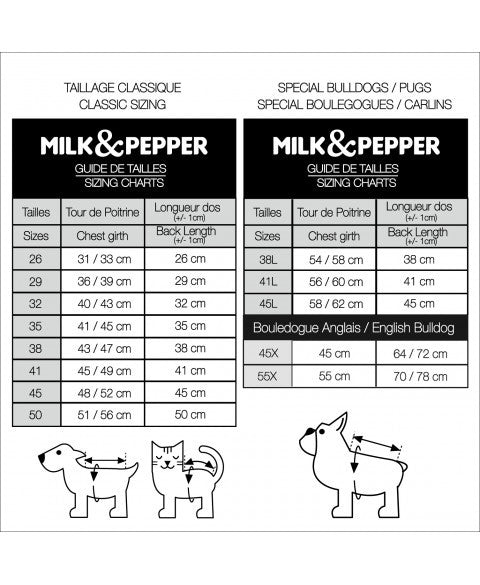 MILK & PEPPER Algar Sweater - guide des tailles