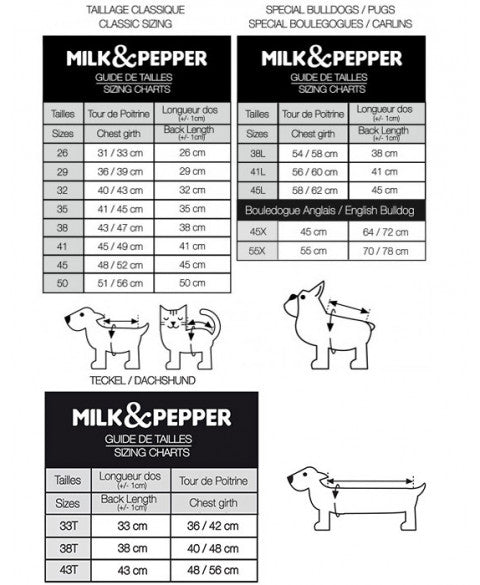 MILK & PEPPER Ernestine Sweater - guide des tailles
