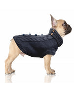 MILK & PEPPER Keelan Cable Sweater - porté par un chien