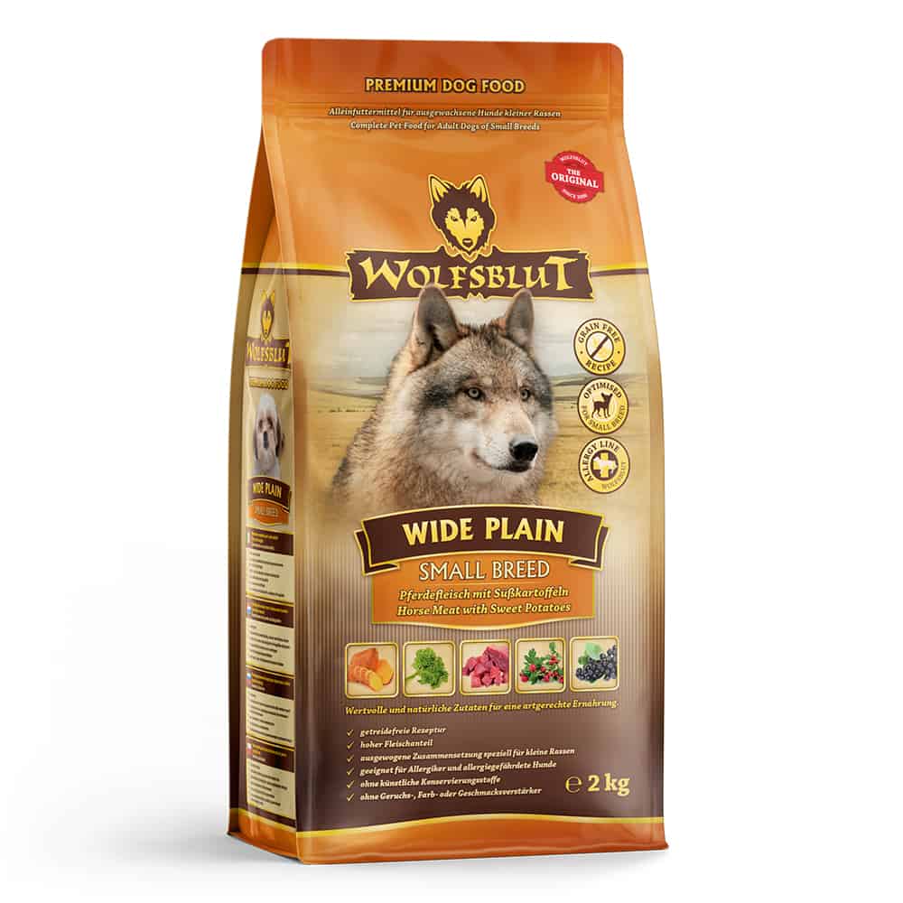 WOLFSBLUT Wide Plain Small Breed - Cheval avec Patate Douce