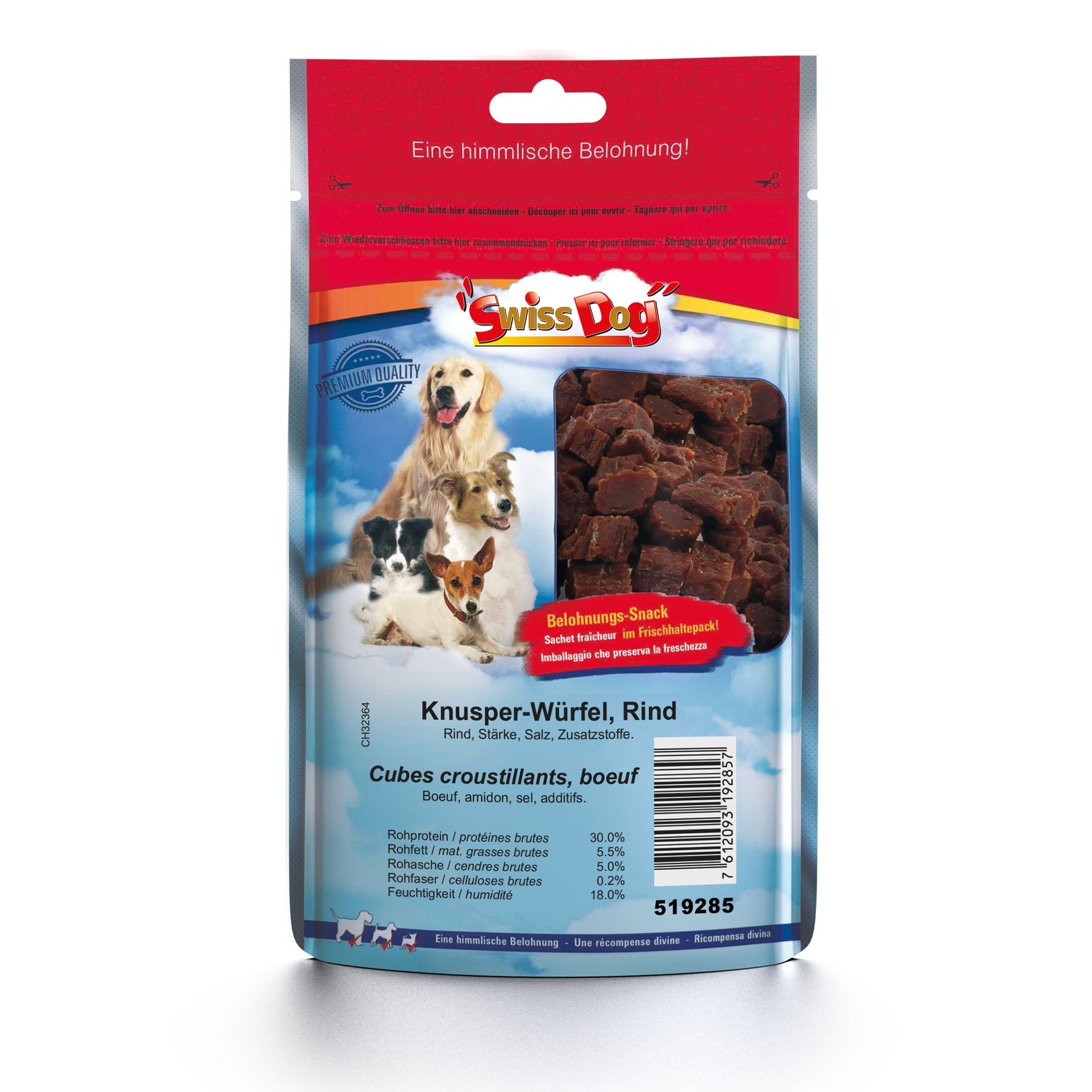 SWISSDOG Cubes Croustillants Boeuf