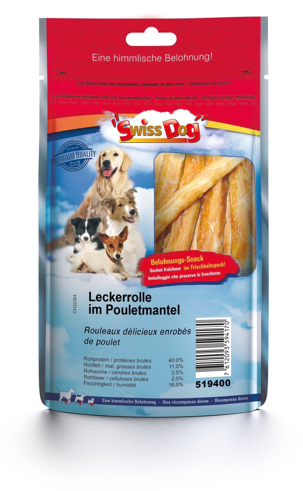 SWISSDOG Rouleaux Enrobés Poulet